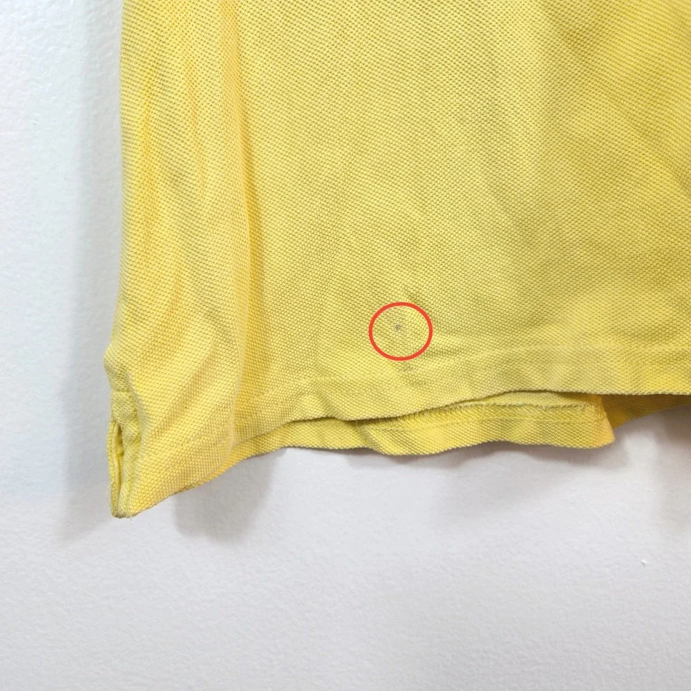 Ralph Lauren Girls Yellow Short Cap Sleeve Cotton Mesh Preppy Pique Polo Dress 5
